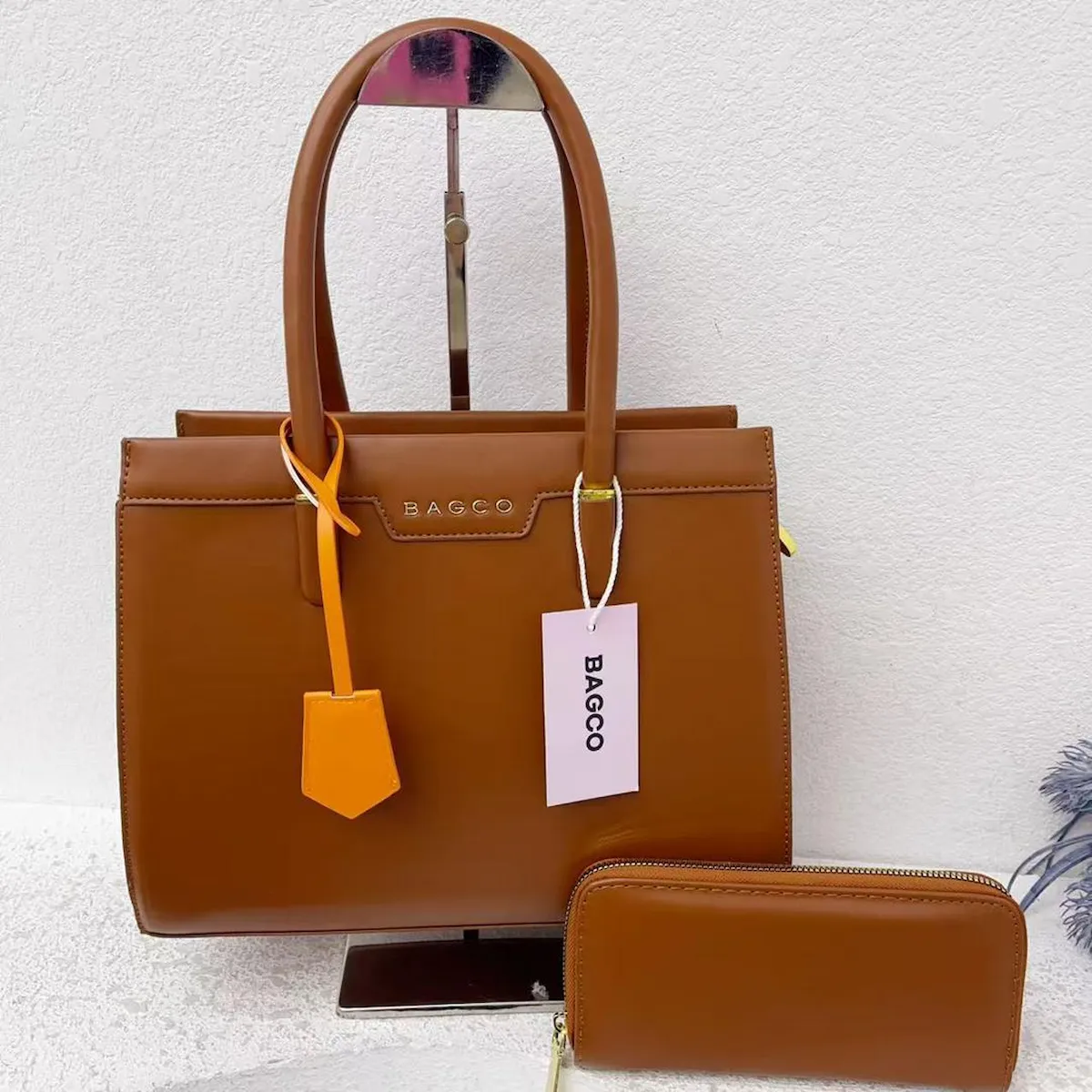 Bagco 2-Piece Caramel Tote Bag Set