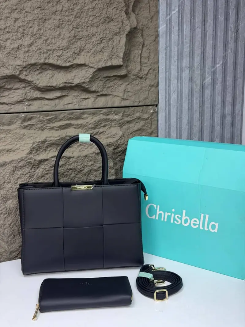 Luxury Chrisbella Woven Tote Bag Set