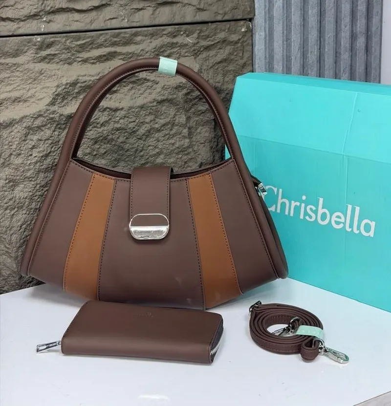 Luxury Chrisbella Crescent Tote Bag Set