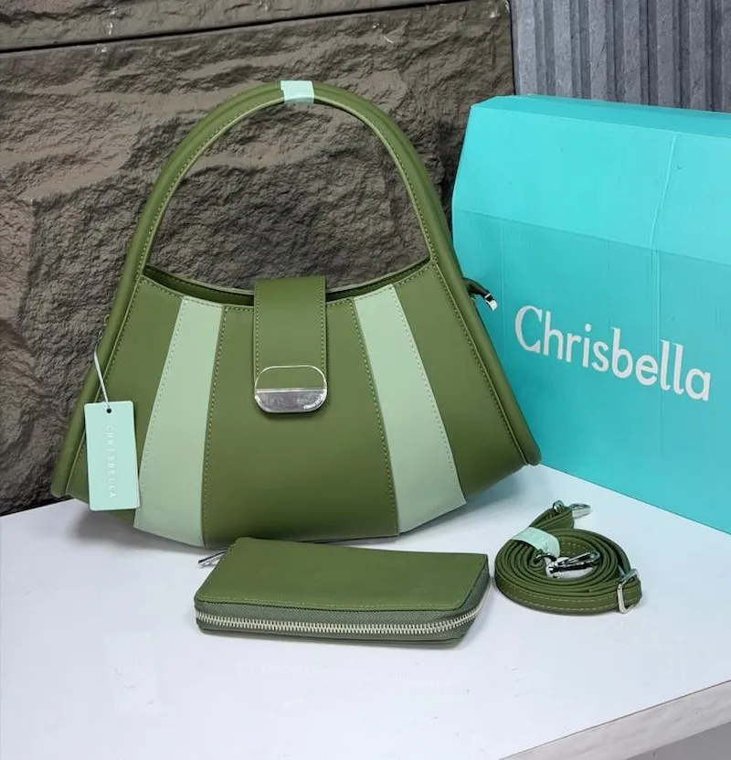 Luxury Chrisbella Crescent Tote Bag Set