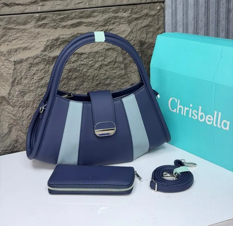 Luxury Chrisbella Crescent Tote Bag Set