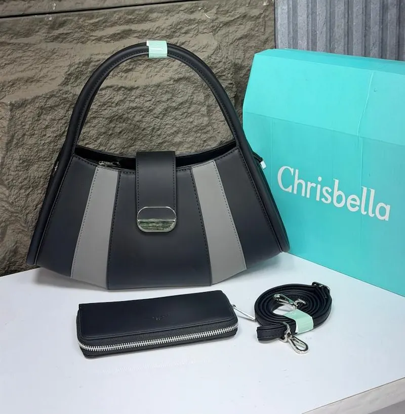 Luxury Chrisbella Crescent Tote Bag Set